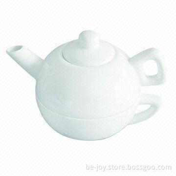 Ceramic Teapot with Cup, Various Color and Artworks are Available, OEM Orders are Welcome